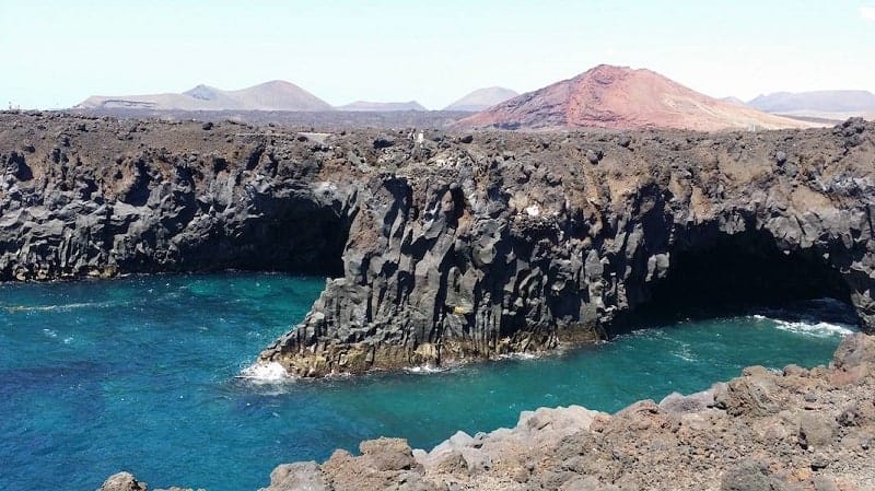 Los Hervideros en la costa de Lanzarote