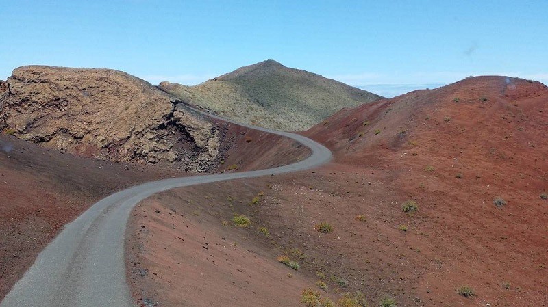 red mountains in the National Park Timanfaya