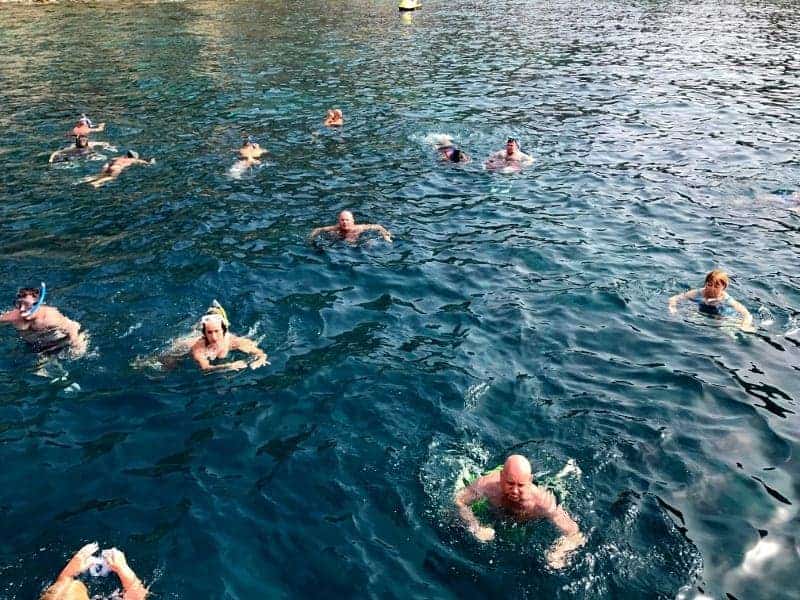 Swimming in the Atlantic Ocean in Lanzarote