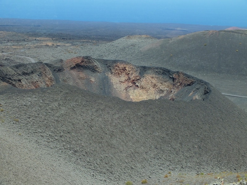 Crater of a volcano in Timanfaya