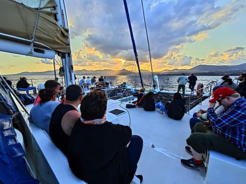 sunset boat trip lanzarote