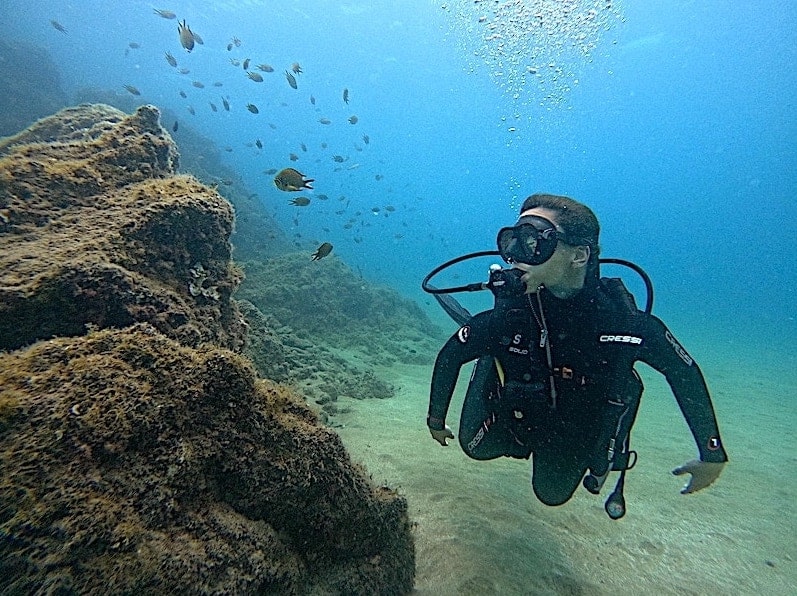 baptism scuba diving Lanzarote 