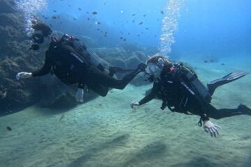 Diving baptism in Lanzarote